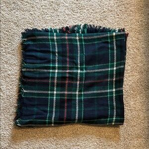 Plaid Fringe Scarf